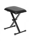 Stagg KEB-A10 X-Style Adjustable Keyboard Bench – Folding Padded Seat, Black (13287)
