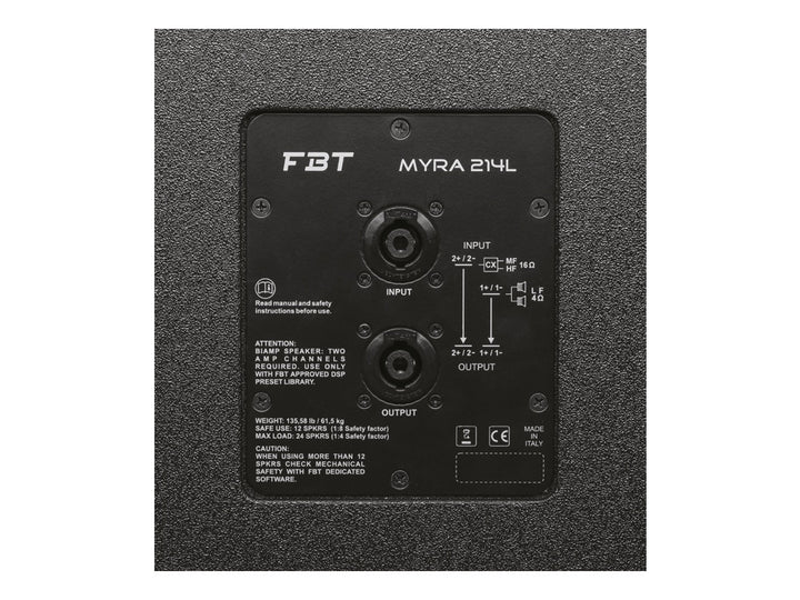 FBT MYRA 214L Bi-amped 3way Line Array - 2x14"+ 2x1,4" - 1600Wrms+640Wrms - product image 3