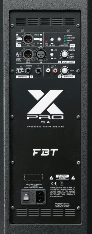 FBT X-PRO 15A Processed Active Speaker - 15" + 1" -1000Wrms- 80°Hx50°V -Plywood cab - product image 3