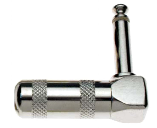 Stagg 1/4" Nickel plated L-shaped male phone plug 003H