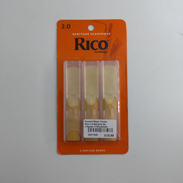 Rico 2.0 Baritone Sax Reeds 3 Pack