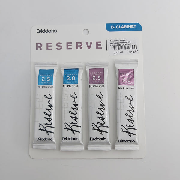 D'Addario Reserve Clarinet Reed Sampler Pack, 2.5/3 (4 Pack)