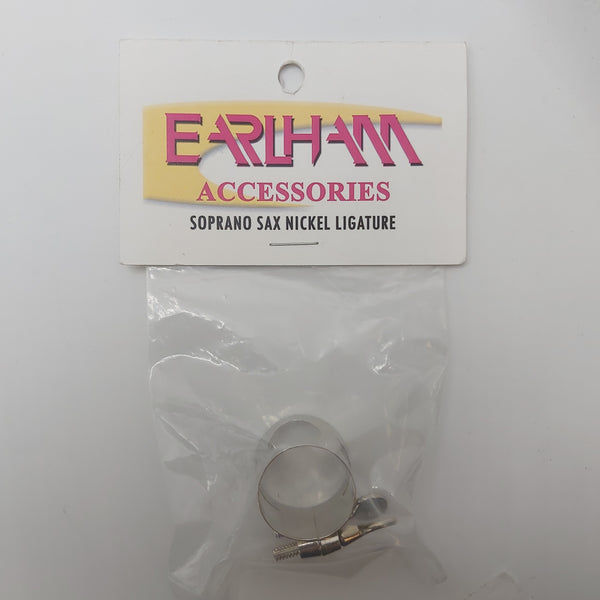 Earlham Soprano Saxophone And E-Flat Clarinet Ligature Nickel Plated