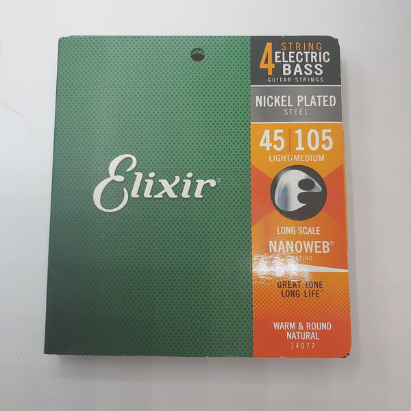 Elixir Bass Nanoweb 4 String Extra Long Light/Medium Strings 45-105