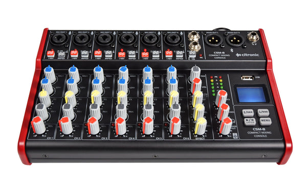 Citronic CSM Compact Mixers With USB / Bluetooth