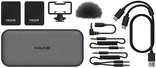 Complete NUX B-10 microphone system kit in a compact carry case
