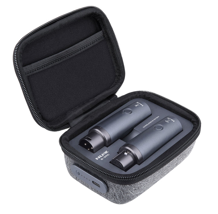 NUX B-3RC rechargeable carry case for wireless microphone system with power bank