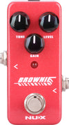 NUX Brownie Distortion Pedal - Vintage 1970s British Rock Tone with Modern Hybrid Circuitry and True Bypass