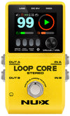 Front View of NUX Loop Core Stereo Looper Pedal – High-definition color LCD display and control buttons on the NUX Loop Core Stereo Looper Pedal.