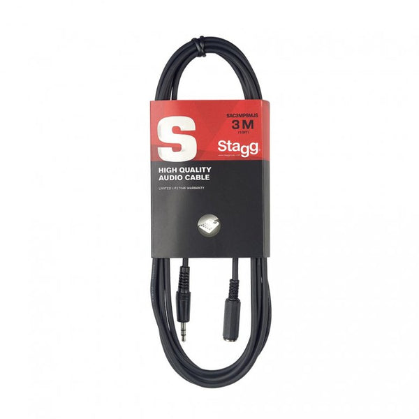 Stagg SAC3MPSMJS Stereo Mini Jack Extension Cable, 3m