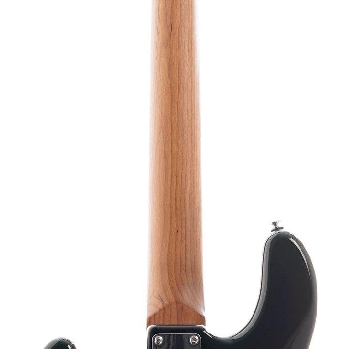  Sterling by Music Man Stingray RAY34 roasted maple neck, rear view displaying its gunstock oil and hand-rubbed wax finish.