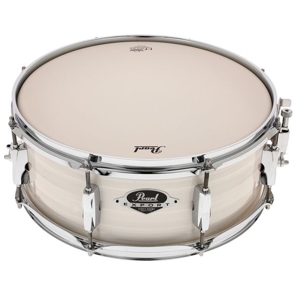 Pearl Export Series 14"x5.5" Snare Drum - Slipstream White Finish, 6-Ply Poplar/Mahogany Shell (EXX1455S/C777)