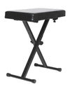 Stagg KEB-A30 Adjustable Keyboard Bench with X Folding Legs – Black Vinyl Seat (KEB-A30)