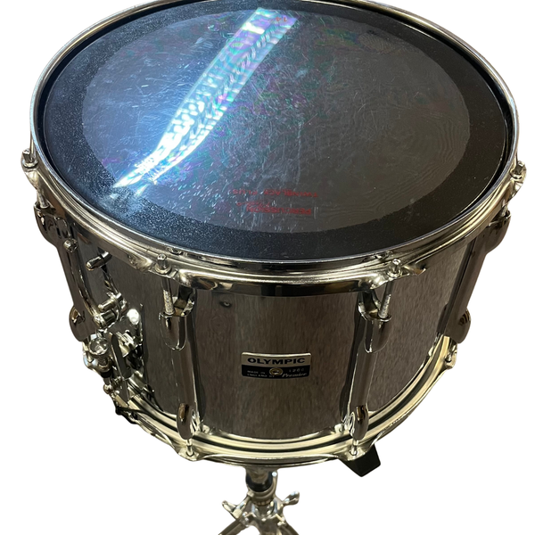 Pre-Owned Olympic by Premier 14" x 9" Double-Snare Marching Snare Drum – Chrome Steel (SKU: SH-OLY-149-DS)