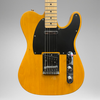 Squier Affinity Telecaster in butterscotch blonde finish with black pickguard – front view