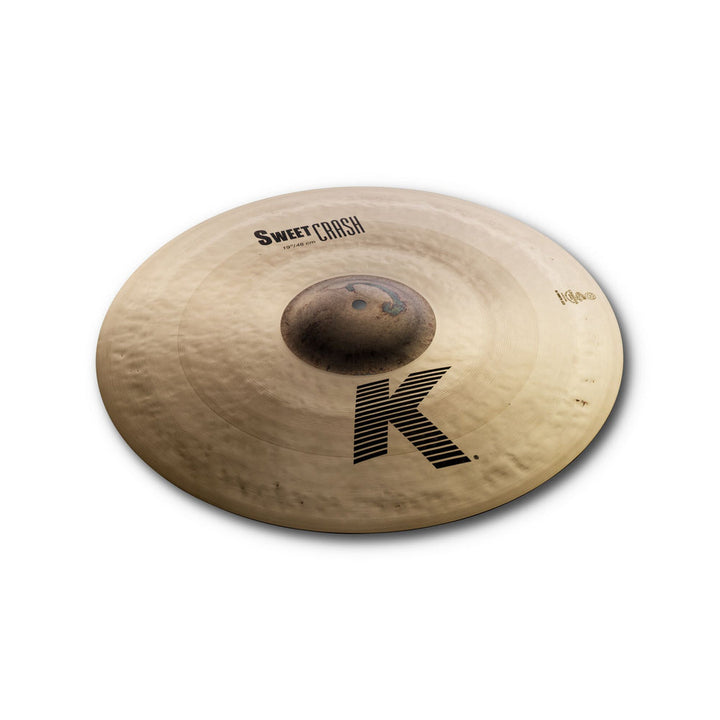 Zildjian K Sweet 21" ride cymbal, crashable with clear bell tone
