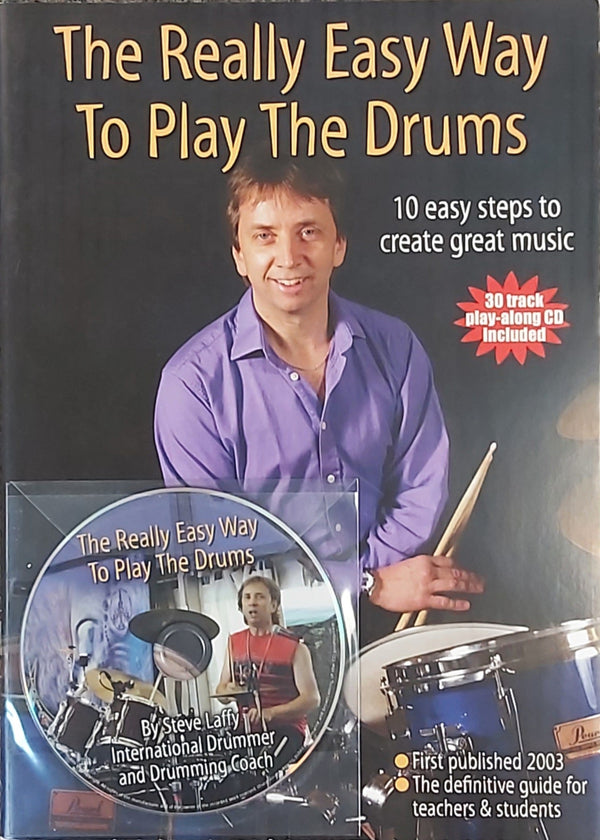 The Really Easy Way to Play Drums by Steve Laffy – New Old Stock Book with CD