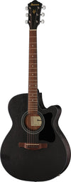 Ibanez VC44CE-WK Electro-Acoustic (Cutaway, Weathered Black) – Grand Concert w/ AEQ-2T Tuner