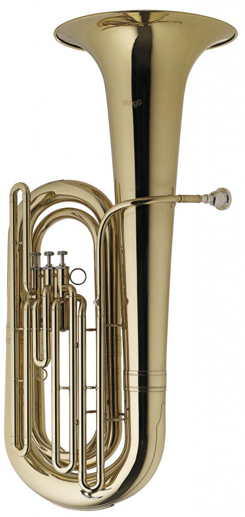 Stagg WS-BT235S BBb Tuba – 3-Piston Top-Action with Wheeled Soft Case (21081)