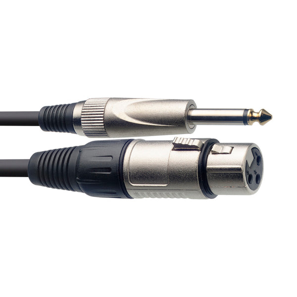 Stagg Microphone cable, XLR - 1/4" Jack (f/m), 10 m (33')