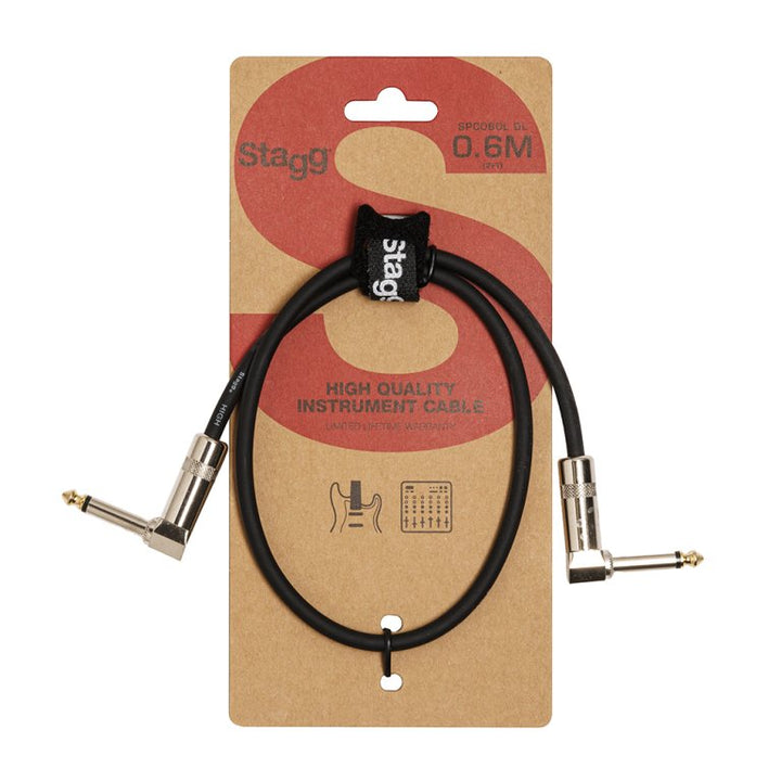 Retail packaging of Stagg SPC060L DL 60cm mono patch cable