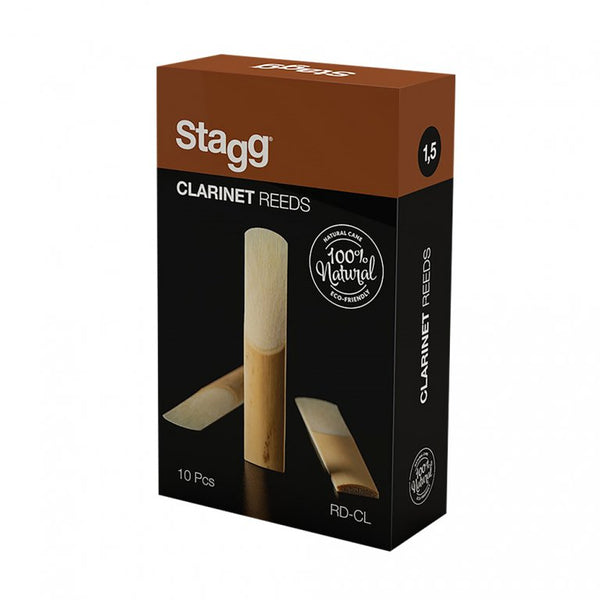 Box of 10 Stagg clarinet reeds, strength 2

