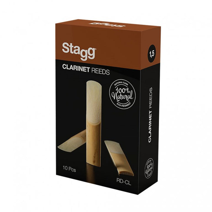 Box of 10 Stagg clarinet reeds, strength 2

