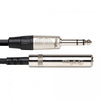 Top view of the Stagg NAC6PSJSR stereo jack cable with silver metal plugs


