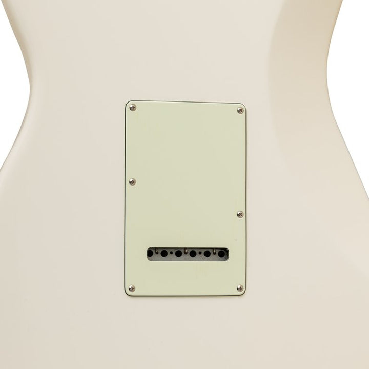 Back panel view of Crafter Charlote SM OW with rear cavity cover

