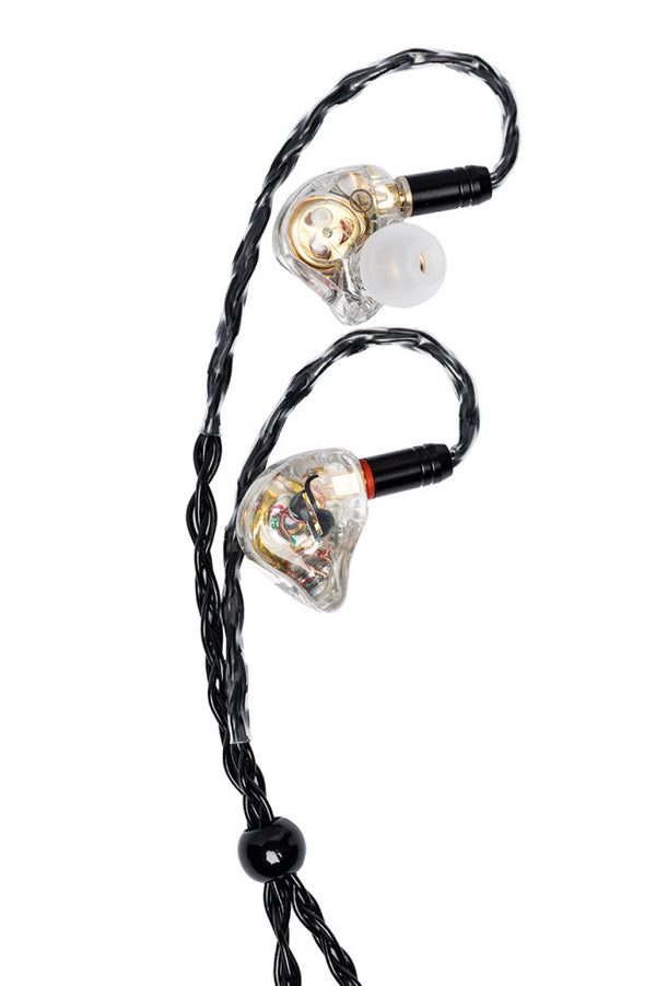 Stagg SPM-PRO In-Ear Monitors – Professional Hybrid Driver IEMs (Black & Transparent)