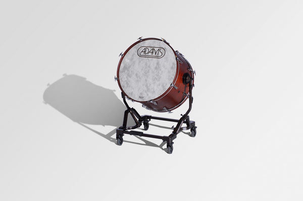 Adams Concert Bass Drum with Universal stands (formerly called Tilting stands) and Cymbal Holder