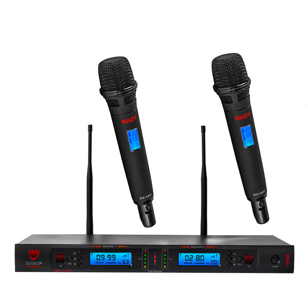 Nady 1KU Series UHF Analog Wireless System – True Diversity, 1000 Channels (2W-1KU)