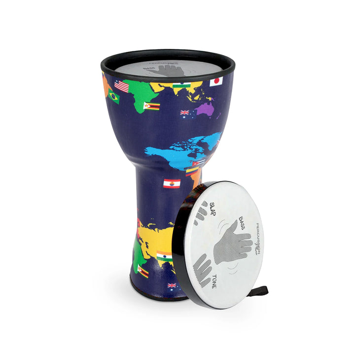 Percussion Plus Percussion Plus 10″ and 12″ nesting djembes set of 2 with bags - With Slap graphics - image 2