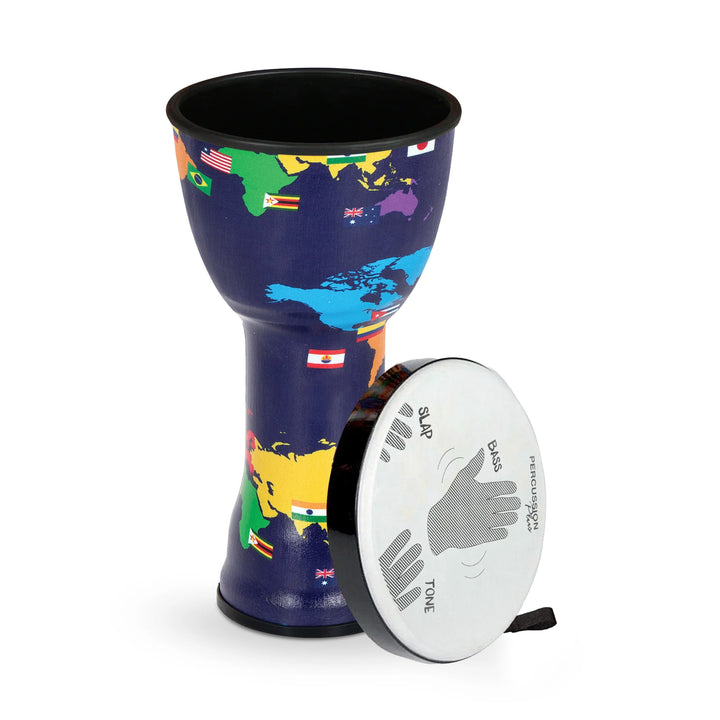 Percussion Plus Percussion Plus 10″ and 12″ nesting djembes set of 2 with bags - With Slap graphics - image 4