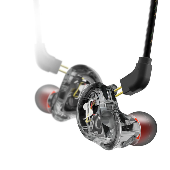 Stagg In-Ear Monitors, High Resolution, Dual Driver, Sound Isolating - SPM-235 black from side