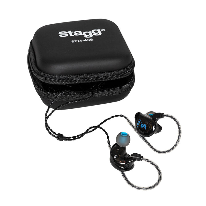 Stagg In-Ear Monitors, High Resolution, 4 drivers, Sound Isolating - SPM-435 In-ears and case