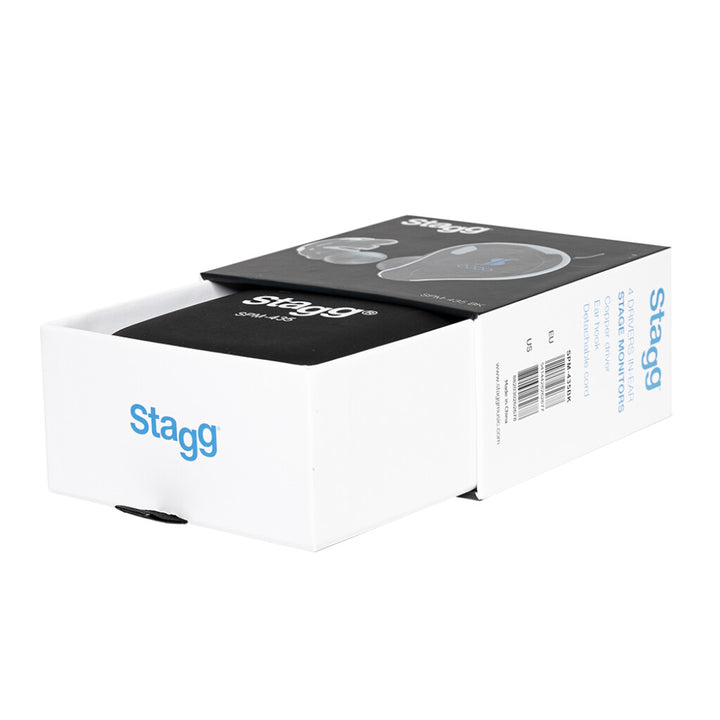 Stagg In-Ear Monitors, High Resolution, 4 drivers, Sound Isolating - SPM-435 Box side