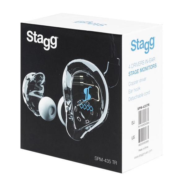 Stagg In-Ear Monitors, High Resolution, 4 drivers, Sound Isolating - SPM-435 Boxed