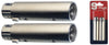 Stagg XLR Polarity Reverser – 2x Symmetrical Female to Male XLR Adapter – Matt Chrome – AC-XFXMH