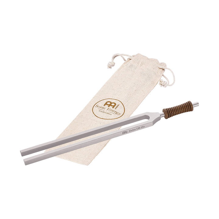 Meinl Sonic Energy Binaural Therapy Tuning Fork Delta 130 Hz with cork handle and cotton bag