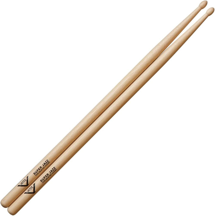 Vater Super Jazz Drumsticks – Jazz-Style Grip with Extra Length (VHSJW)