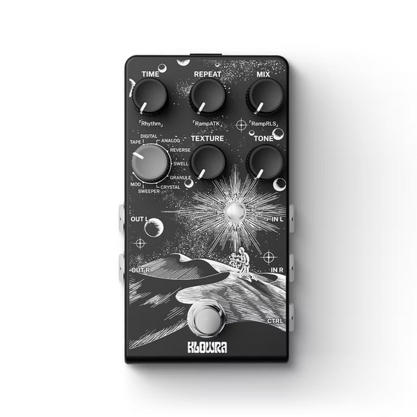 Klowra Everlast Delay Pedal – Stereo Delay with 9 Modes, Tap Tempo & Ramp Function (EVERLAST)