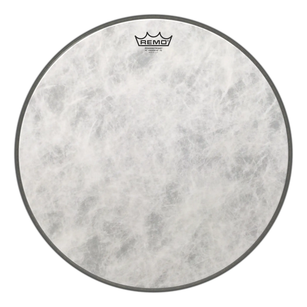 Remo Powerstroke P3 Fiberskyn bass drumhead with overtone control and warm response

