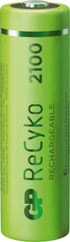 GP ReCyko+ AA Rechargeable Batteries – 2100mAh NiMH 1.2V – 4 Pack (656.855UK)