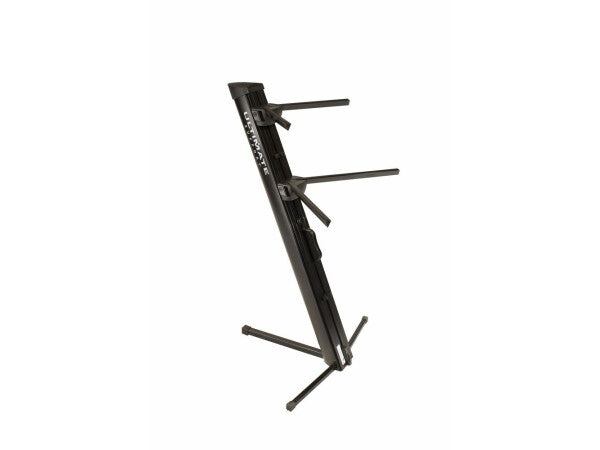Ultimate Support AX-48 Pro B Column Keyboard Stand – Silver, Folding with Dual Tiers (SKU: AX-48-PRO)