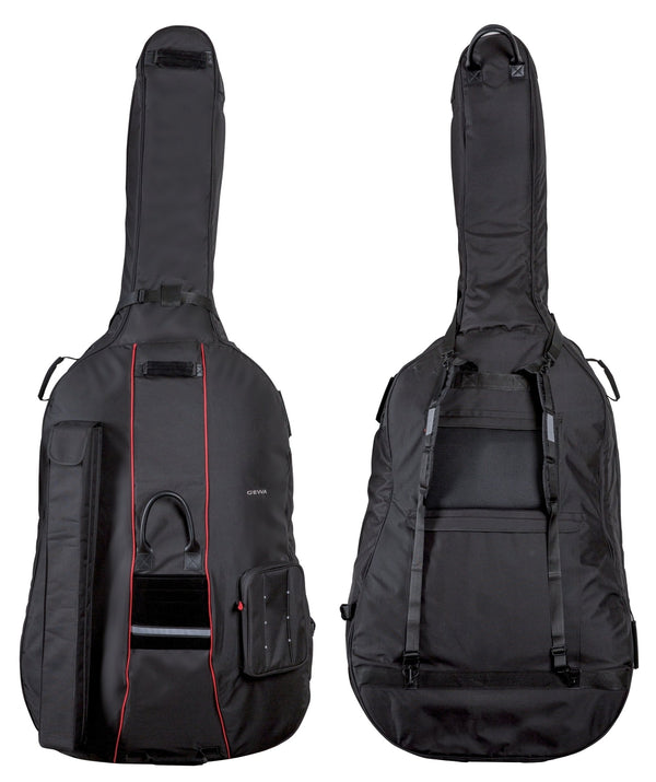 GEWA PRESTIGE Double Bass Gig Bag – 25mm Padded Case with Reinforced Bow Pocket – 3/4 and 4/4 Sizes