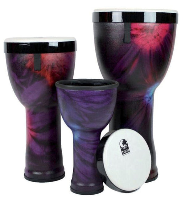 Toca Freestyle II  Nesting Djembe Drums - Woodstock Purple - 8" / 10" / 12" / SET