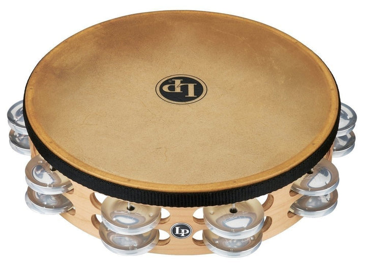 Latin Percussion 10" Brass Bronze Tambourine Pro 10 in Double Row With Head LP384-BB – Latin Percussion