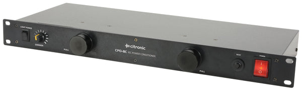 Citronic CPD-8C 8-Way IEC Power Conditioner – 19" Rackmount with LED Lamps (SKU: 776.498UK)