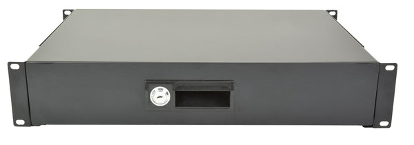 Adastra 19" Lockable Rack Drawer – 2U Steel Storage Drawer with Keys and Rear Brackets (853.052UK)